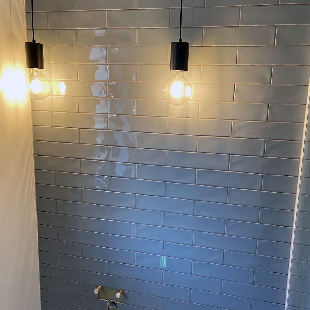 Blue wall tiles