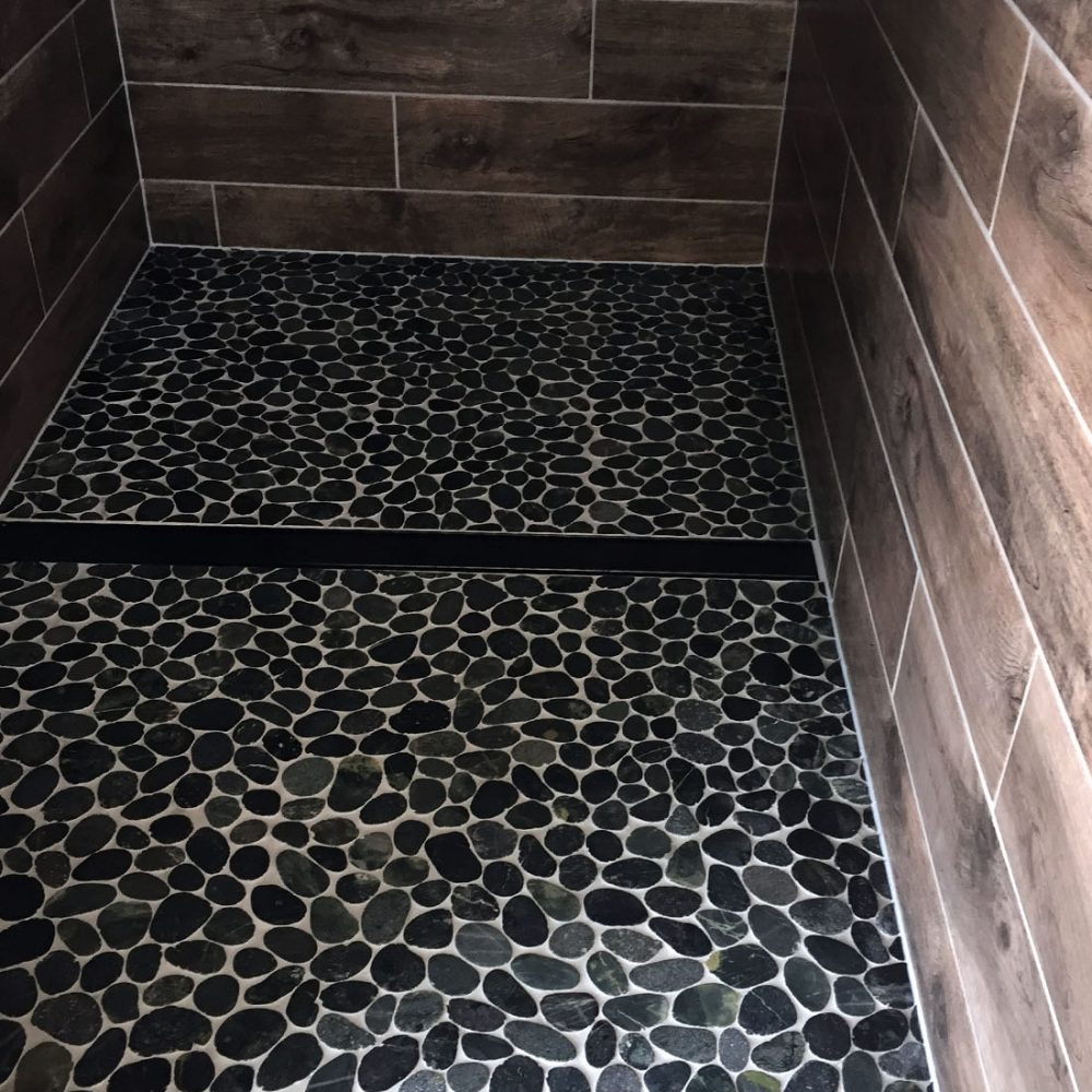 Ensuite shower floor