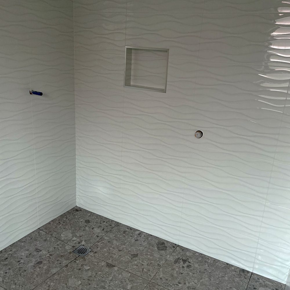 Bathroom floor and walls