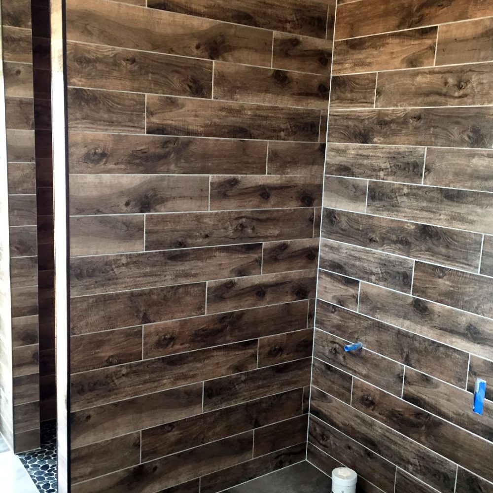Ensuite walls
